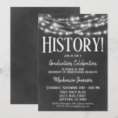 Uitnodiging van de Geschiedenis van het Chalkboard (Voorkant / Achterkant)