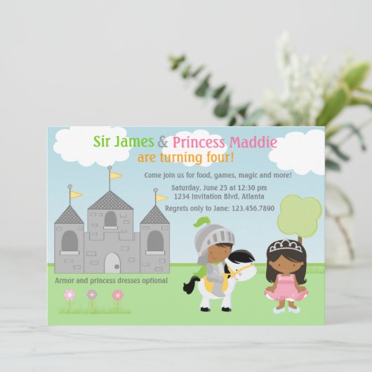 Uitnodiging van de gezamenlijke partij Knight en P (Staand voorkant)