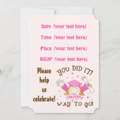 Uitnodiging van de Girl Graduation Party (Achterkant)