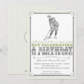  uitnodiging van de Golfpartij - Man (Voorkant / Achterkant)