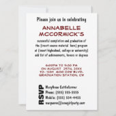 Uitnodiging van de graduatiepartij - Funny Cow in  (Achterkant)