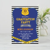 Uitnodiging van de graduatiepartij van de politie (Staand voorkant)