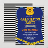 Uitnodiging van de graduatiepartij van de politie (Voorkant / Achterkant)