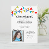 Uitnodiging van de Graduation Partij met Foto (Staand voorkant)