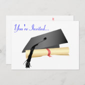 Uitnodiging van de Graduation Party (Voorkant / Achterkant)