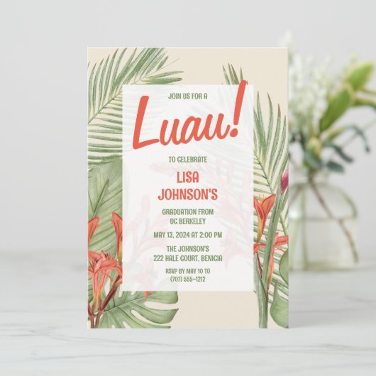 Uitnodiging van de Graduation Party (Staand voorkant)