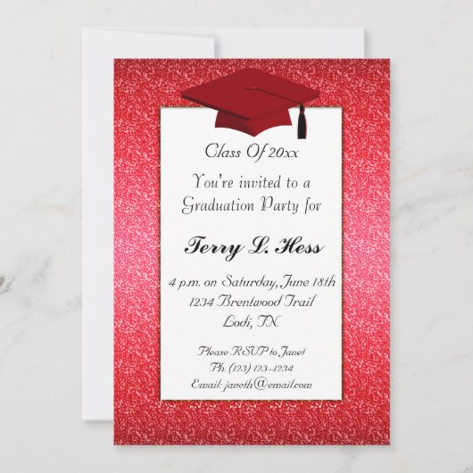 Uitnodiging van de Graduation Party (Voorkant)