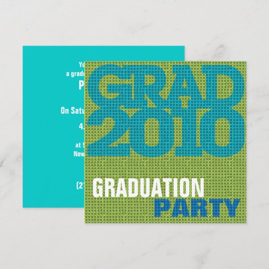Uitnodiging van de Graduation Party (Voorkant / Achterkant)