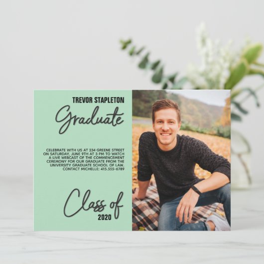 Uitnodiging van de Graduation Party 2022 (Staand voorkant)