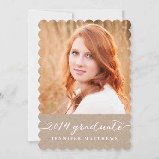 Uitnodiging van de Graduation Party | Kraft Paper  (Voorkant)