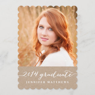 Uitnodiging van de Graduation Party   Kraft Paper 