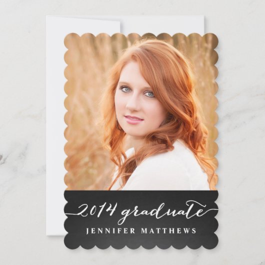 Uitnodiging van de Graduation Party van Chalkboard (Voorkant)