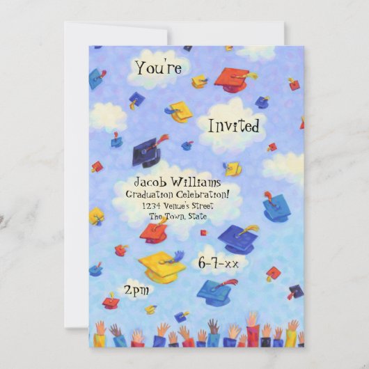 Uitnodiging van de Graduation Party van pet (Voorkant)