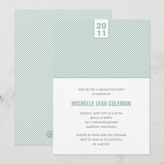 Uitnodiging van de GraduPartij van de Graduals van (Voorkant / Achterkant)