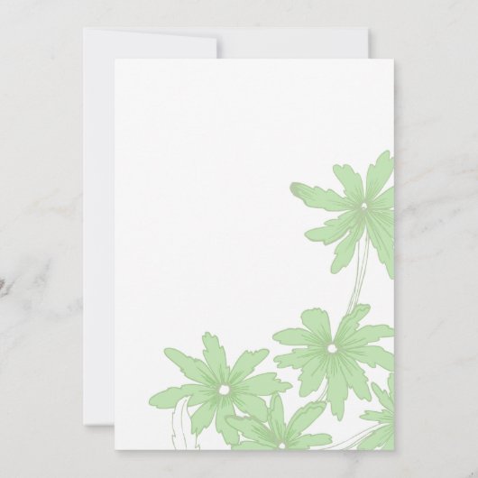 Uitnodiging van de Groene Daisies Graduation Party (Achterkant)