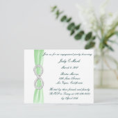 Uitnodiging van de Groene Diamond Infinity Engagem (Staand voorkant)