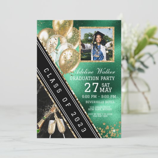 Uitnodiging van de Groene en Gouden Partij (Staand voorkant)