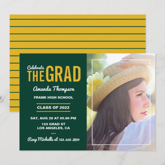 Uitnodiging van de Groene en Gouden Partij (Voorkant / Achterkant)