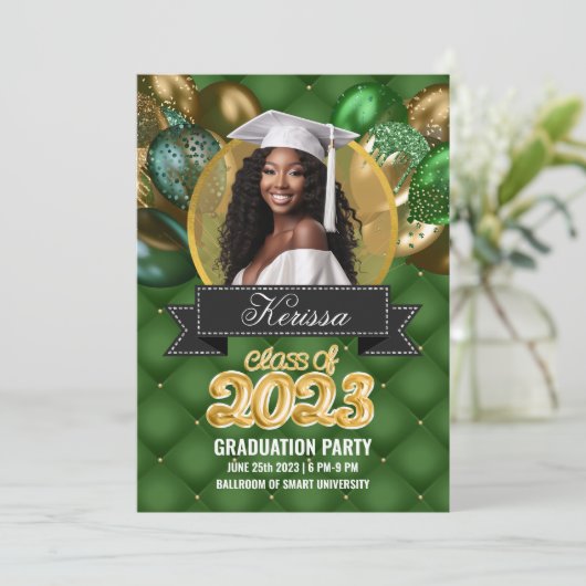 Uitnodiging van de Groene en Gouden Partij (Staand voorkant)