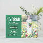 Uitnodiging van de Groene en Witte GraduPartij (Staand voorkant)