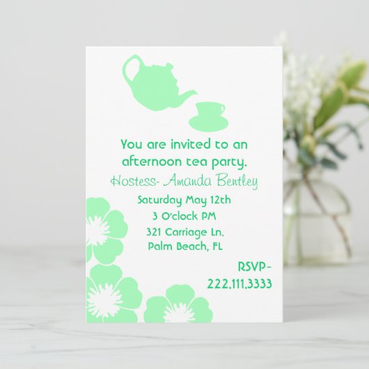 uitnodiging van de Groene en Witte Partij van het (Staand voorkant)