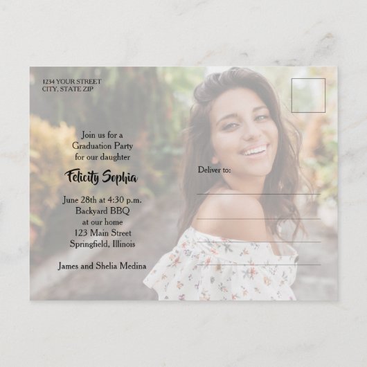 Uitnodiging van de Groene GraduPartij van de multi (Achterkant)