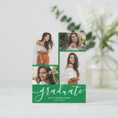 Uitnodiging van de Groene GraduPartij van de multi (Staand voorkant)