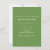 Uitnodiging van de Groene Partij van de Graduatie (Achterkant)