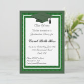 Uitnodiging van de Groene Partij van de Graduatie (Staand voorkant)