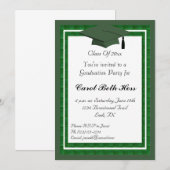 Uitnodiging van de Groene Partij van de Graduatie (Voorkant / Achterkant)