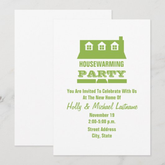 Uitnodiging van de Groene Partij voor de opwarming (Voorkant / Achterkant)