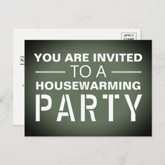 Uitnodiging van de Groene Partij voor de opwarming (Voorkant / Achterkant)