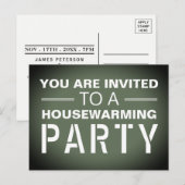 Uitnodiging van de Groene Partij voor de opwarming Briefkaart (Voorkant / Achterkant)
