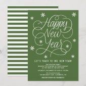 Uitnodiging van de groene partij voor het nieuwjaa (Voorkant / Achterkant)