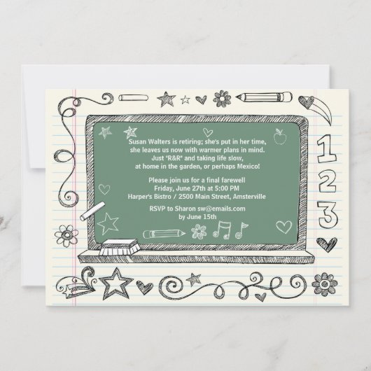 Uitnodiging van de Groene Raad voor de Uittredings (Voorkant)