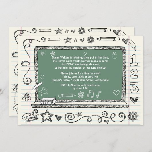 Uitnodiging van de Groene Raad voor de Uittredings (Voorkant / Achterkant)