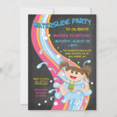 Uitnodiging van de groep Chalkboard Waterslide (Voorkant)