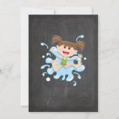 Uitnodiging van de groep Chalkboard Waterslide (Achterkant)