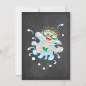 Uitnodiging van de groep Chalkboard Waterslide (Achterkant)