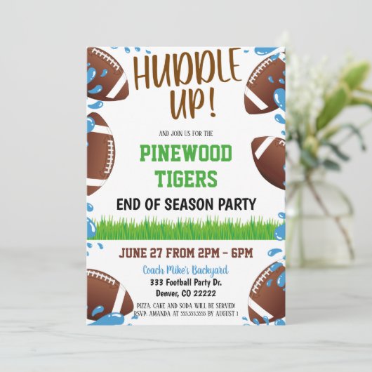 Uitnodiging van de Groep van het Team van het Hudd (Staand voorkant)