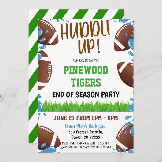 Uitnodiging van de Groep van het Team van het Hudd (Voorkant / Achterkant)