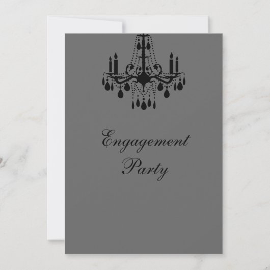 Uitnodiging van de Grote Ballroom Engagement Party (Achterkant)