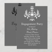 Uitnodiging van de Grote Ballroom Engagement Party (Voorkant / Achterkant)