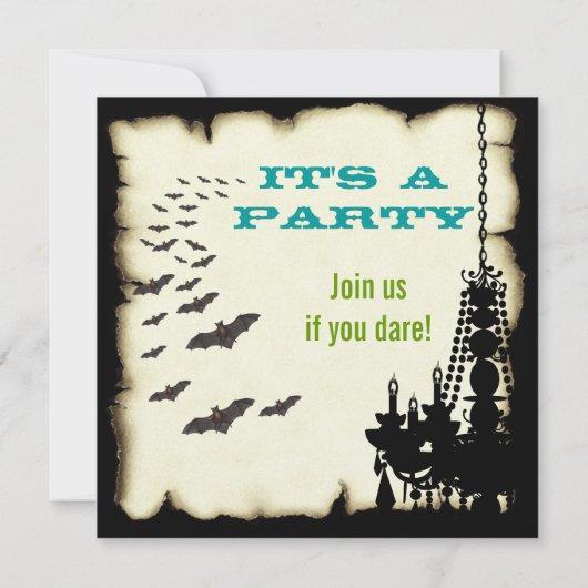 uitnodiging van de Halloween-partij (Achterkant)