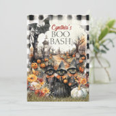 uitnodiging van de Halloween-partij (Staand voorkant)