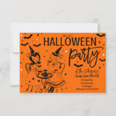  uitnodiging van de Halloween-partij (Voorkant)
