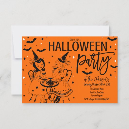  uitnodiging van de Halloween-partij (Voorkant)