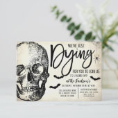 uitnodiging van de Halloween-partij (Staand voorkant)