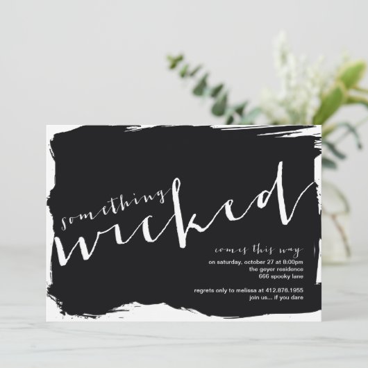 Uitnodiging van de Halloween-partij (Staand voorkant)