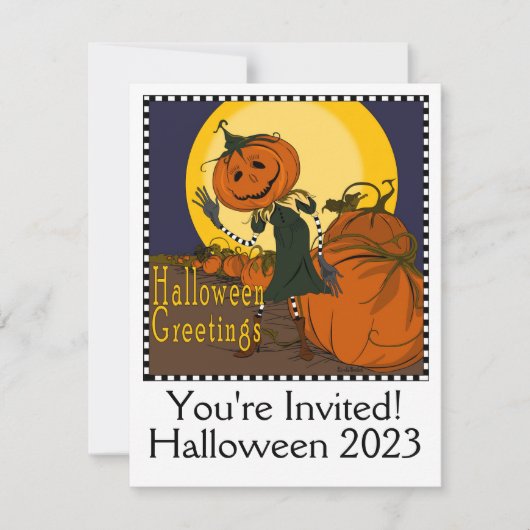  uitnodiging van de Halloween-partij (Voorkant)